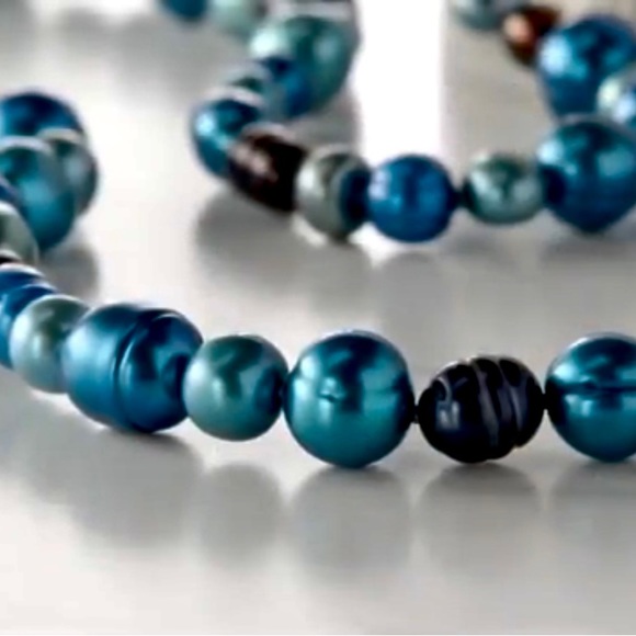 Honora Pearl Ocean Blue Collection Freshwater Pearls, 36" long - Picture 3 of 5